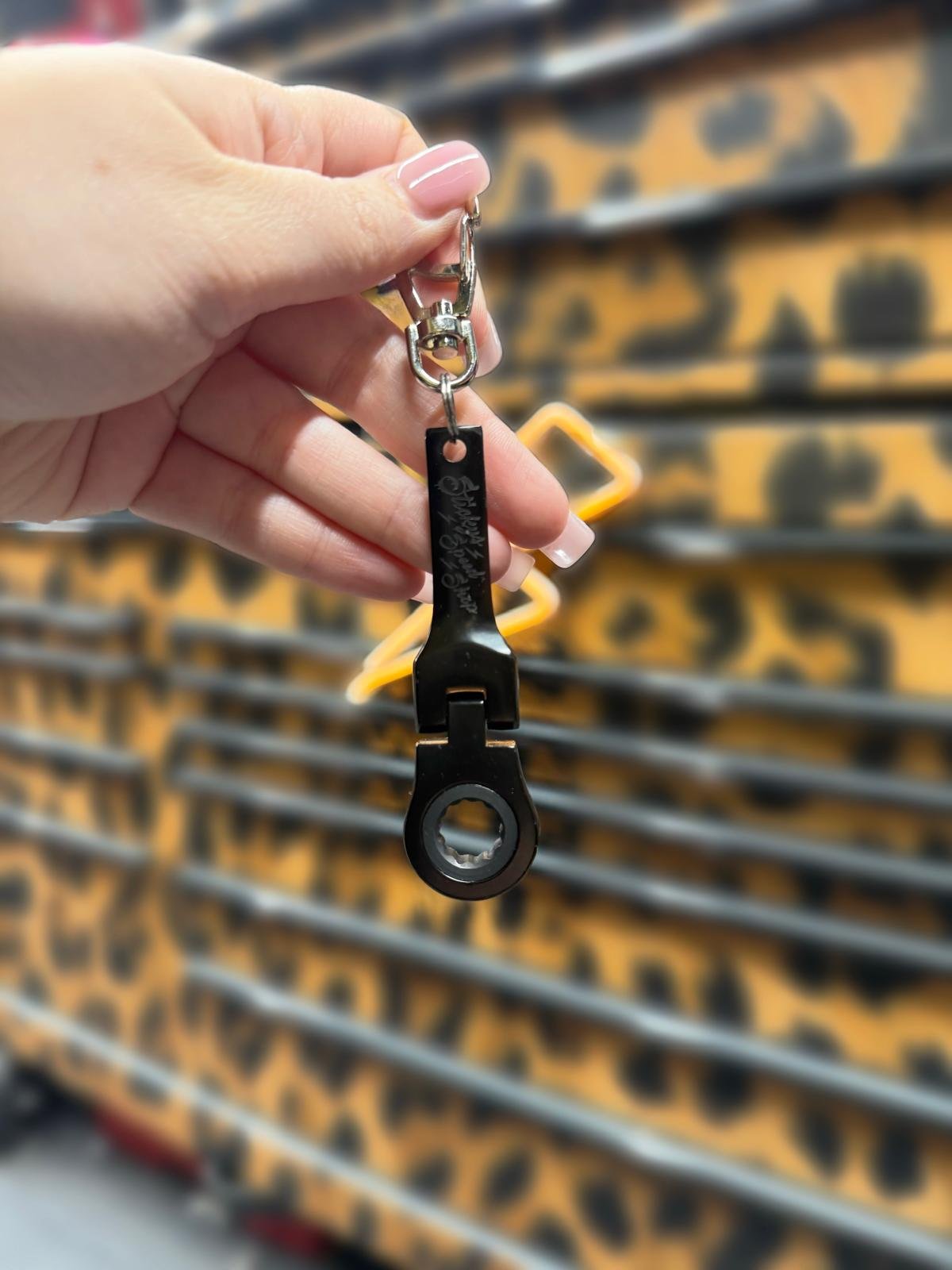 10mm Ratchet Spanner Black Keyring