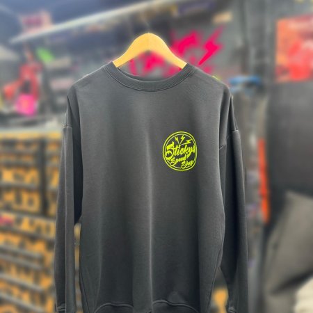 Black and Yellow Sticky Speed Shop Crewneck